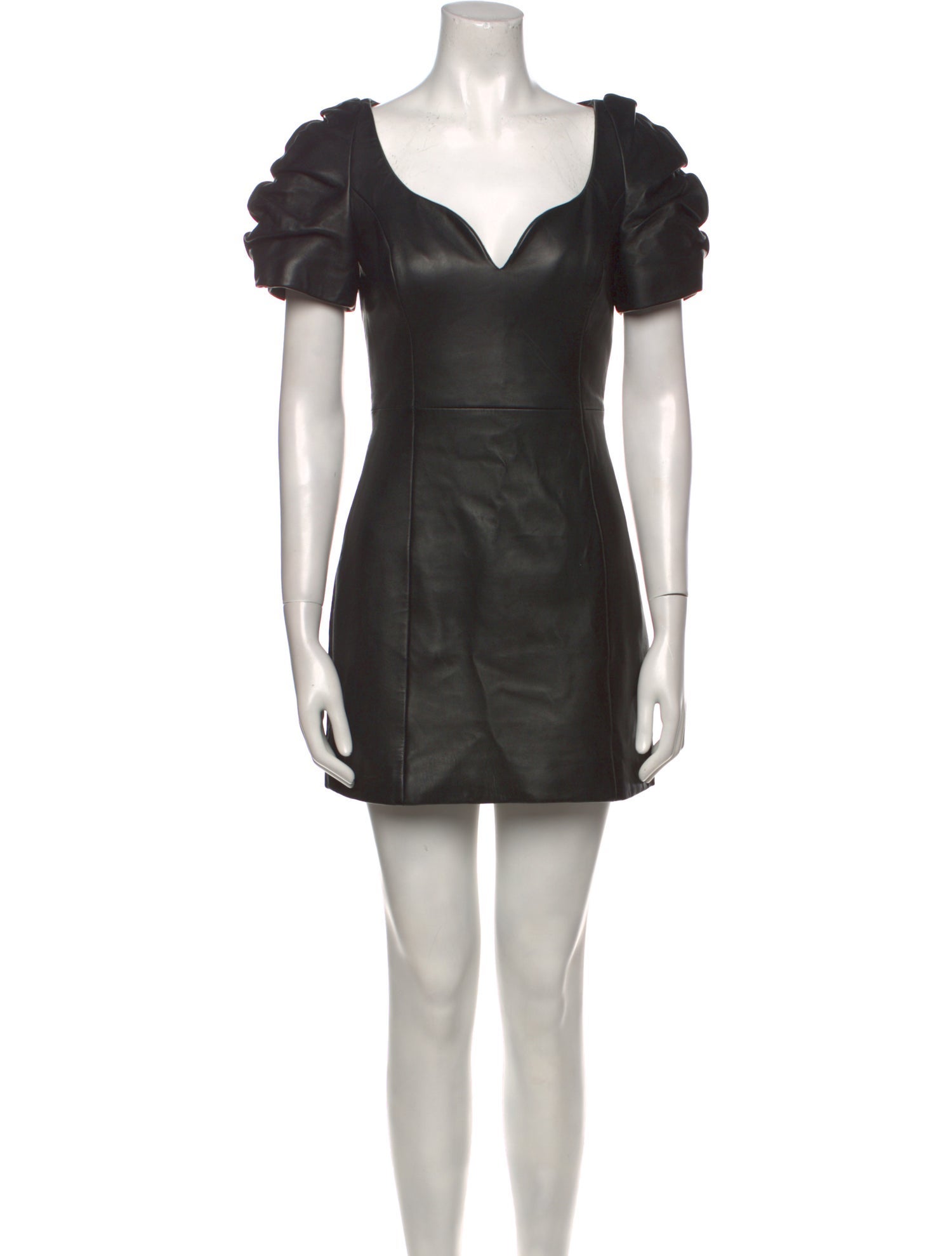 Area Leather Mini Dress